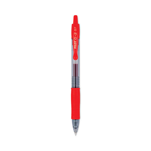 G2 Premium Gel Pen, Retractable, Fine 0.7 mm, Red Ink, Smoke Barrel, Dozen [SKU: PIL31022]