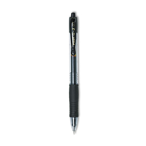 G2 Premium Gel Pen, Retractable, Fine 0.7 mm, Black Ink, Smoke Barrel, 2/Pack [SKU: PIL31031]