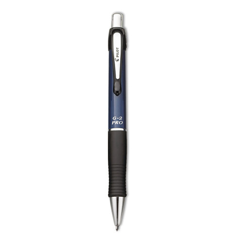 G2 Pro Gel Pen, Retractable, Fine 0.7 mm, Black Ink, Blue Barrel [SKU: PIL31096]
