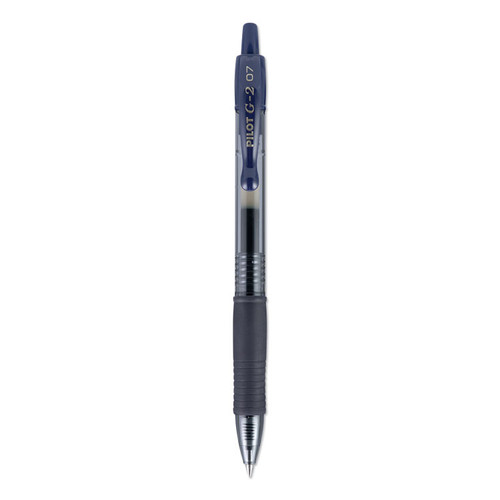 G2 Premium Gel Pen, Retractable, Fine 0.7 mm, Blue Ink, Smoke Barrel, Dozen [SKU: PIL31187]