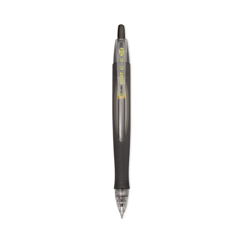 G6 Gel Pen, Retractable, Fine 0.7 mm, Black Ink, Black Barrel [SKU: PIL31401]