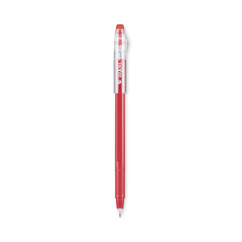 FriXion ColorSticks Erasable Gel Pen, Clipless Stick, Fine 0.7 mm, Red Ink, Red Barrel, Dozen [SKU: PIL32467]