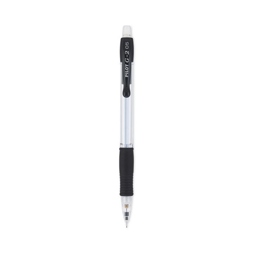 G2 Mechanical Pencil, 0.5 mm, HB (#2.5), Black Lead, Clear/Black Accents Barrel, Dozen [SKU: PIL51014]