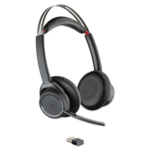 Voyager Focus UC Binaural Over The Head Bluetooth Headset System with Active Noise Canceling, Black [SKU: PLN202652101]