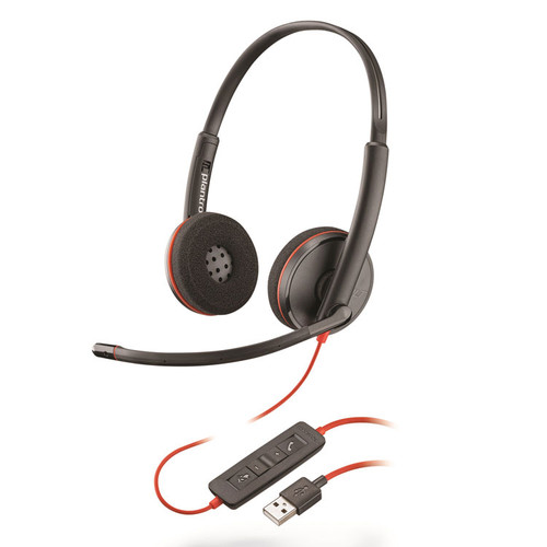 Blackwire 3220 Binaural Over The Head Headset, Black [SKU: PLNC3220]