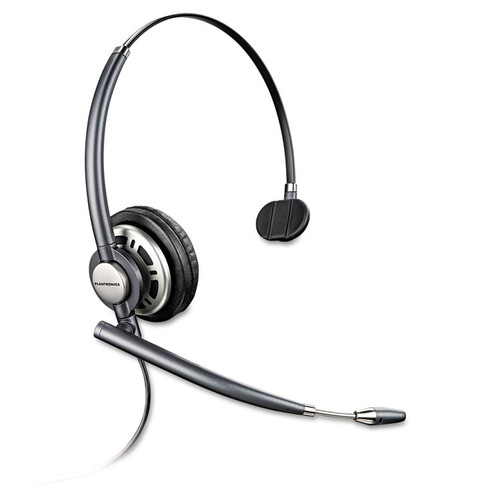 EncorePro Premium Monaural Over The Head Headset with Noise Canceling Microphone, Black [SKU: PLNHW710]