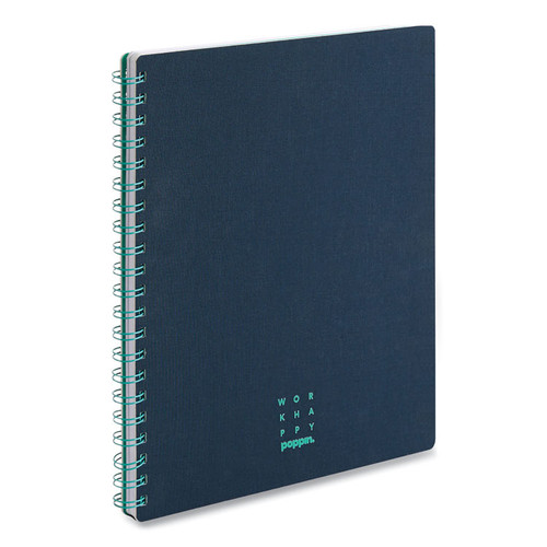 Work Happy Twin-Wire One-Subject Notebook, Medium/College Rule, Lagoon Blue/Turquoise Cover, 11 x 8.5, 40 Sheets [SKU: PPJ107469]