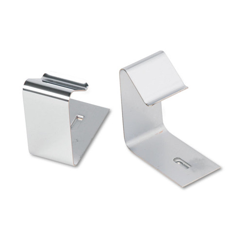 Flexible Metal Cubicle Hangers, For 1.5" to 2.5" Thick Partition Walls, Silver, 2/Set [SKU: QRT7501]