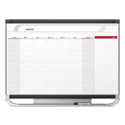 Prestige 2 Magnetic Total Erase Monthly Calendar, 48 x 36, Graphite Color Frame [SKU: QRTCP43P2]