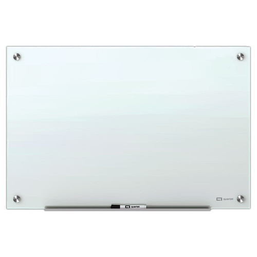 Brilliance Glass Dry-Erase Boards, 36 x 24, White Surface [SKU: QRTG23624W]