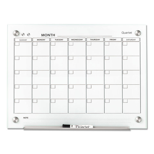 Infinity Magnetic Glass Calendar Board, 24 x 18 [SKU: QRTGC2418F]
