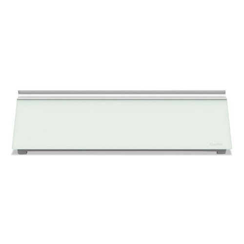 Glass Dry Erase Desktop Computer Pad, 18 x 6, White [SKU: QRTGDP186]
