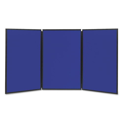 Show-It! Display System, 72 x 36, Blue/Gray Surface, Black Frame [SKU: QRTSB93513Q]