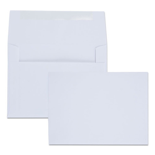 Greeting Card/Invitation Envelope, A-6, Square Flap, Gummed Closure, 4.75 x 6.5, White, 100/Box [SKU: QUA36417]