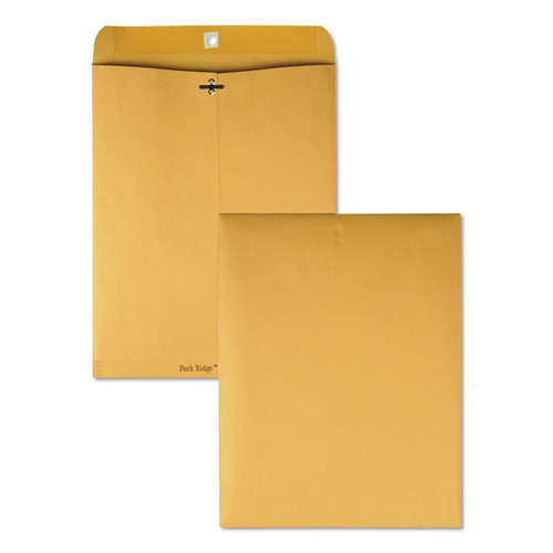 Park Ridge Kraft Clasp Envelope, #97, Square Flap, Clasp/Gummed Closure, 10 x 13, Brown Kraft, 100/Box [SKU: QUA43097]