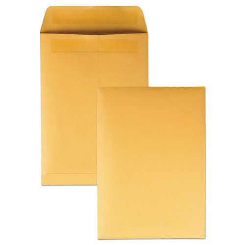 Redi-Seal Catalog Envelope, #6, Cheese Blade Flap, Redi-Seal Adhesive Closure, 7.5 x 10.5, Brown Kraft, 250/Box [SKU: QUA43462]