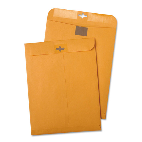 Postage Saving ClearClasp Kraft Envelope, #55, Cheese Blade Flap, ClearClasp Closure, 6 x 9, Brown Kraft, 100/Box [SKU: QUA43468]
