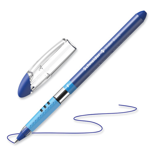 Slider Basic Ballpoint Pen, Stick, Fine 0.7 mm, Blue Ink, Blue Barrel, 10/Box [SKU: RED151003]