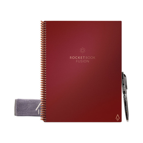 Fusion Smart Notebook, Seven Assorted Page Formats, Scarlet Sky Cover, 11 x 8.5, 21 Sheets [SKU: RKBEVRFLRCCMEFR]