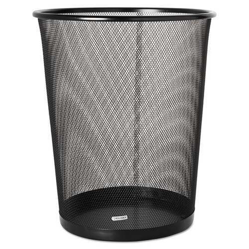 Mesh Round Wastebasket, 4.5 gal, Mesh, Black [SKU: ROL22351]