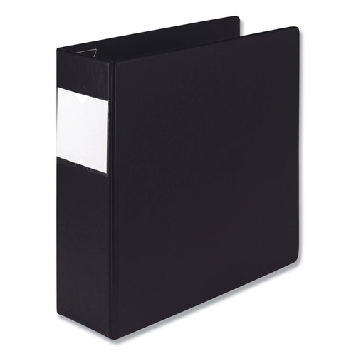 Earth's Choice Biobased Locking D-Ring Reference Binder, 3 Rings, 4" Capacity, 11 x 8.5, Black [SKU: SAM17190]