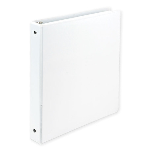 Earth's Choice Biobased Economy Round Ring View Binders, 3 Rings, 1" Capacity, 11 x 8.5, White [SKU: SAM17337]