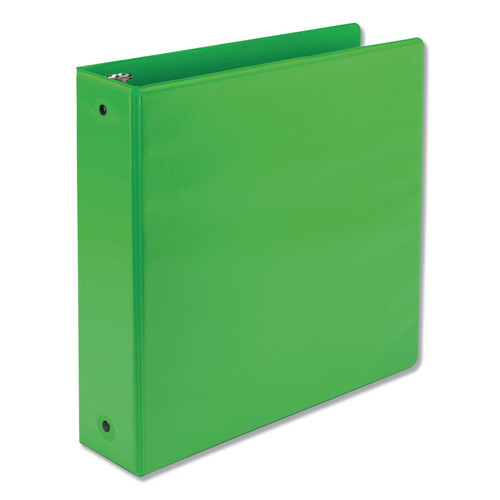 Earth's Choice Biobased Economy Round Ring View Binders, 3 Rings, 2" Capacity, 11 x 8.5, Lime [SKU: SAM17365]
