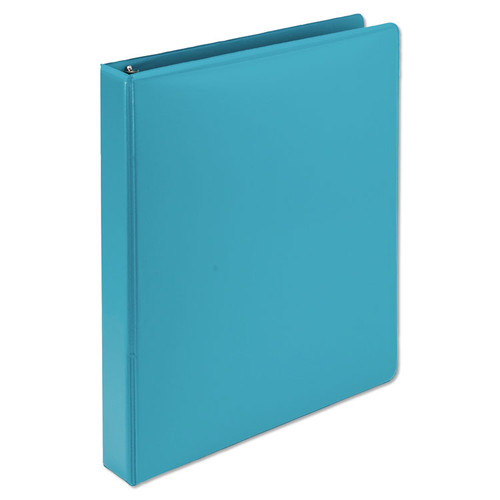 Earths Choice Biobased Durable Fashion View Binder, 3 Rings, 1" Capacity, 11 x 8.5, Turquoise, 2/Pack [SKU: SAMU86377]