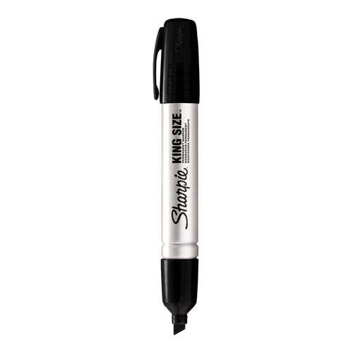 King Size Permanent Marker, Broad Chisel Tip, Black, Dozen [SKU: SAN15001]