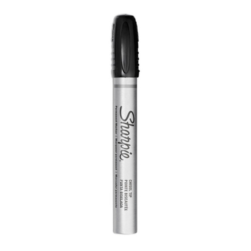 Durable Metal Barrel Permanent Marker, Broad Chisel Tip, Black [SKU: SAN1794224]