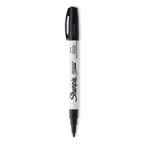 Permanent Paint Marker, Fine Bullet Tip, Black [SKU: SAN35534]