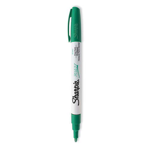 Permanent Paint Marker, Fine Bullet Tip, Green [SKU: SAN35537]