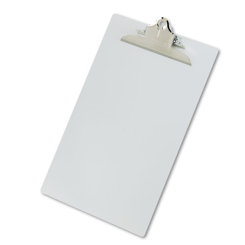 Recycled Aluminum Clipboard with High-Capacity Clip, 1" Clip Capacity, Holds 8.5 x 14 Sheets, Silver [SKU: SAU22519]