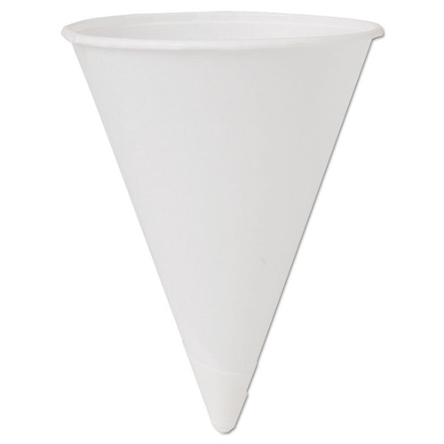 Cone Water Cups, Cold, Paper, 4 oz, White, 200/Bag, 25 Bags/Carton [SKU: SCC4BRCT]