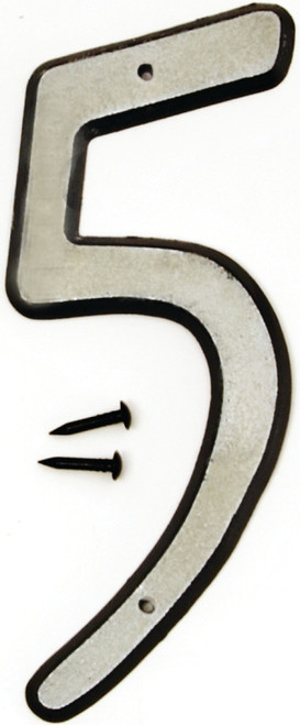 HY-KO 30600 Series 30605 House Number, Character: 5, 4 in H Character, Black/White Character, Plastic [SKU: ORG6635577]