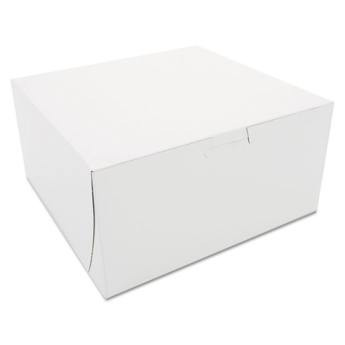 White One-Piece Non-Window Bakery Boxes, 6 x 8 x 4, White, Paper, 250/Carton [SKU: SCH0941]