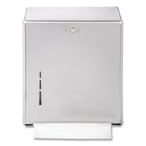 C-Fold/Multifold Towel Dispenser, 11.38 x 4 x 14.75, Stainless Steel [SKU: SJMT1900SS]