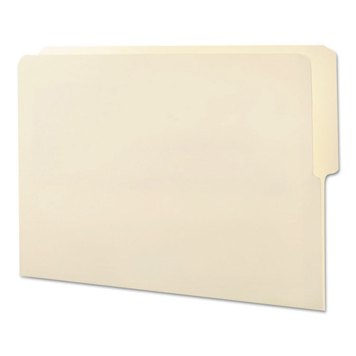 Heavyweight Manila End Tab Folders, 9" High Front, 1/2-Cut Tabs: Top, Letter Size, 0.75" Expansion, Manila, 100/Box [SKU: SMD24127]