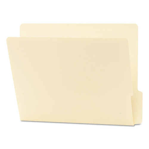 Heavyweight Manila End Tab Folders, 9" High Front, 1/3-Cut Tabs: Bottom, Letter Size, 0.75" Expansion, Manila, 100/Box [SKU: SMD24137]