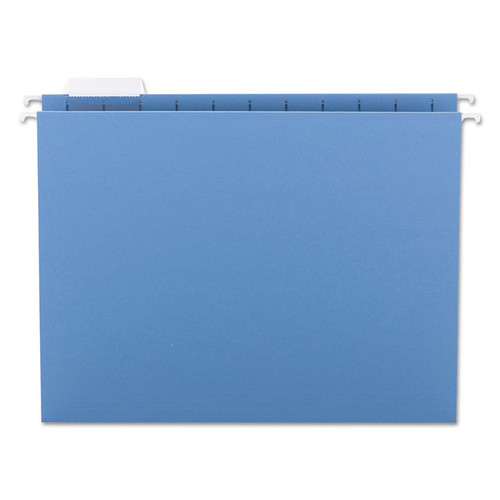 Colored Hanging File Folders with 1/5 Cut Tabs, Letter Size, 1/5-Cut Tabs, Blue, 25/Box [SKU: SMD64060]