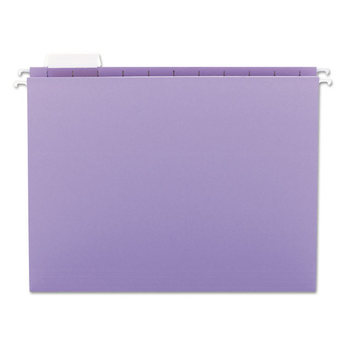 Colored Hanging File Folders with 1/5 Cut Tabs, Letter Size, 1/5-Cut Tabs, Lavender, 25/Box [SKU: SMD64064]