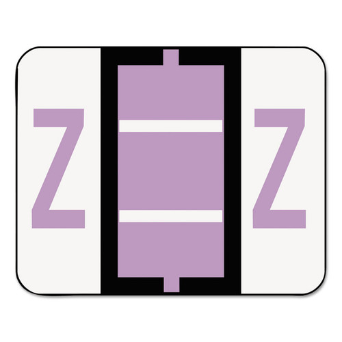 A-Z Color-Coded End Tab Filing Labels, Z, 1 x 1.25, White, 500/Roll [SKU: SMD67096]