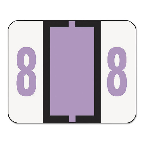 Numerical End Tab File Folder Labels, 8, 1 x 1.25, White, 500/Roll [SKU: SMD67378]