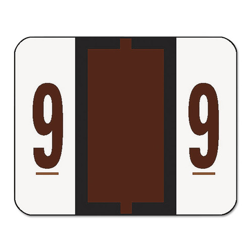 Numerical End Tab File Folder Labels, 9, 1 x 1.25, White, 500/Roll [SKU: SMD67379]