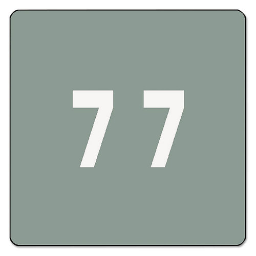 Numerical End Tab File Folder Labels, 7, 1.5 x 1.5, Gray, 250/Roll [SKU: SMD67427]