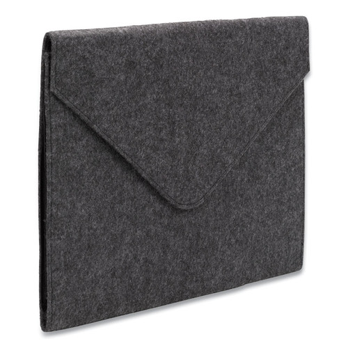 Soft Touch Cloth Expanding Files, 2" Expansion, 1 Section, Snap Closure, Letter Size, Gray [SKU: SMD70921]