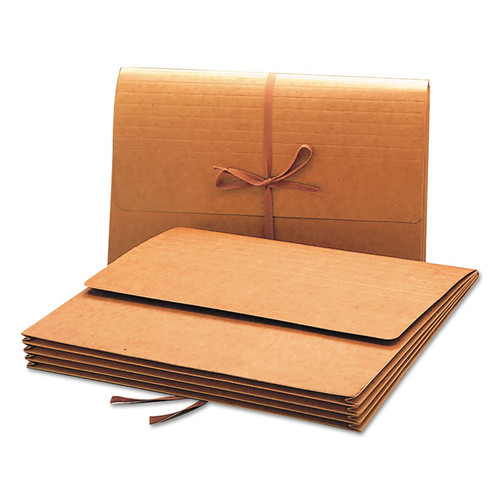 Redrope Expanding Wallets, 3.5" Expansion, 1 Section, Cloth Tie Closure, Legal Size (9.5" x 14.75"), Redrope [SKU: SMD71055]