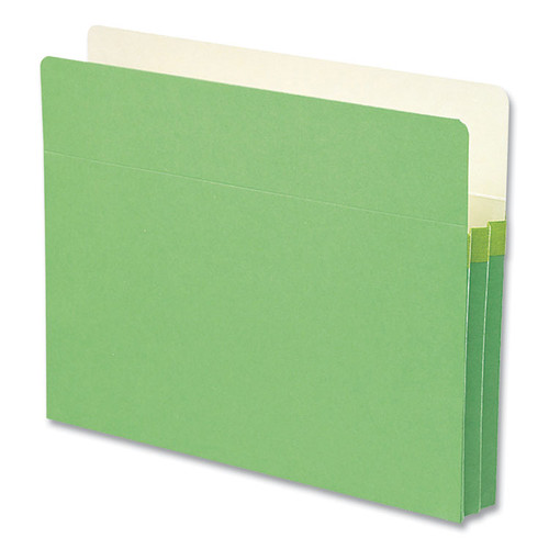 Colored File Pockets, 1.75" Expansion, Letter Size, Green [SKU: SMD73216]