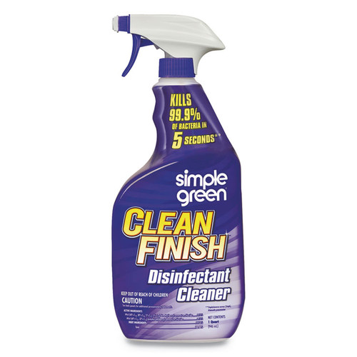Clean Finish Disinfectant Cleaner, Herbal, 32 oz Spray Bottle, 12/Carton [SKU: SMP01032]