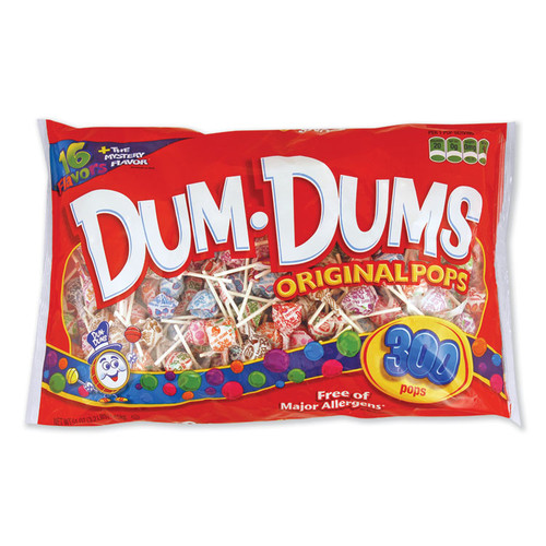 Dum-Dum-Pops, Assorted Flavors, Individually Wrapped, 300/Pack [SKU: SPA60]